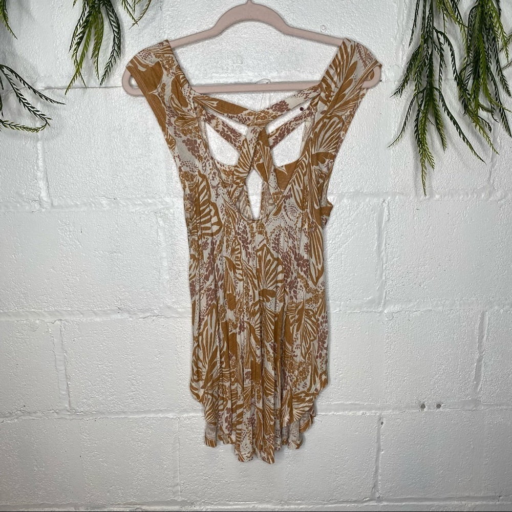 Free People Sugar Cane Crisscross Sleeveless Top In Tea Combo Size Small View 5